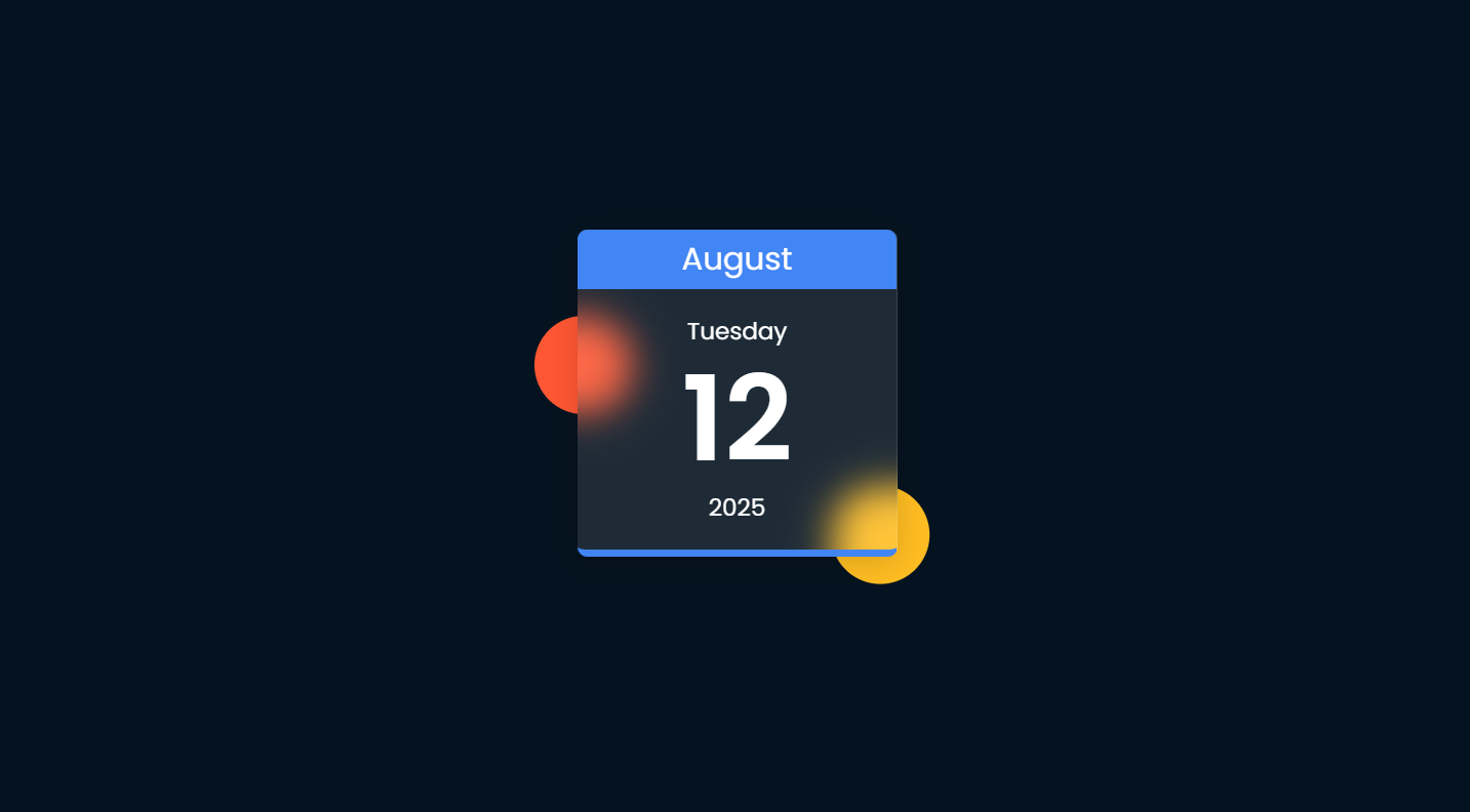 calendar card