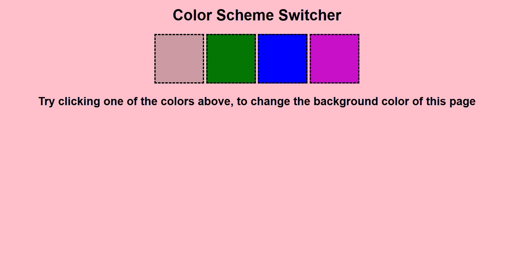 background color switcher